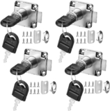 4 Set zinc Alloy Furniture Lock cylinders Cam Lock with Key Different, 22mm Zinc Alloy Cam Lock Security Cabinet Lock Replacement Cylinder Cam Security Locks Cupboard Drawer Locks