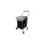 4 Wheel Folding Black and Check Print Shopping Trolley