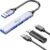 4-in-1 USB 3.0 Hub, 3x USB 3.0 5Gbps, 5V/2A Power Delivery For iPhone 15 Pro/Max, MacBook, iPad Pro, Surface, Dell XPS Aluminium Compact Docking Station