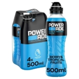 4 x 500ml Powerade Berry & Tropical Sports Drink Bottles (Nectar Price)