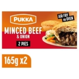 4 x Pukka twin pack pies: Minced Beef & Onion Puff 2x165g, Chicken and Mushroom 2x163g, Chicken & gravy 2x172g for £5