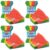 4 x Spontex Microfibre Cloths 4 Microfibre Collection Cleaning Cloths For Use as Dusters, Dish Cloths 30 x 30cm