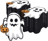 40 Pieces Halloween Napkins, Halloween Pumpkin Bat Castle Napkins 33cm x 33cm, White Ghost Disposable Cocktail Napkins for Party Favours