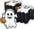 40 Pieces Halloween Napkins, Halloween Pumpkin Bat Castle Napkins 33cm x 33cm, White Ghost Disposable Cocktail Napkins for Party Favours
