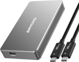 40Gbps M.2 NVMe Enclosure, Tool-Free Aluminum External M.2 SSD Enclosure Compatible for Thunderbolt 3/4/5, USB4, UASP & TRIM, NVMe SSD Enclosure Support Size 2280 M&BM-Key PCIe SSDs, Up to 2800MB/s