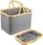 43L Grey Bamboo Foldable Laundry Basket with Handle.,Multi-Functional Laundry Basket Saves Space For Use in the laundry room. It can store toys, Blankets, and Clothes