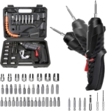 47 in 1 Electric Screwdriver Set, Electric Screwdrivers Cordless, 3.6V Li-ion 3.5Nm Max Torque Rotatable Drill Screwdriver for Home Improvement DIY Project, Fast Recharge