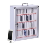 48-Slot Aluminum Cell Phone Locker Cabinet with Lock