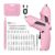 48-in-1 Cordless Electric Screwdriver with LED Light Rechargeable 1300mAh Pink