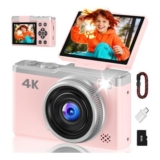 4K 64MP Compact Vlogging Camera with 2.4-Inch Flip Screen