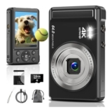 4K Digital Camera, 2.8-Inch 64MP Compact