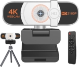 4K Webcam with Auto-Zoom for Pro Video Meetings