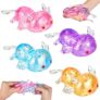 4PCS Axolotl Squishy Stress Relief Toy, Glitter Squeeze Stress Balls