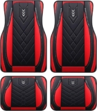 4PCS Red Arrow Pattern Car Floor Mats, All Season Non-Slip Vehicle Floor Mats for Cars SUVs & Vans, Easy Clean Universal Car Interior Foot Mats Automotive Accessories