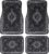 4PCS Vintage Floral Car Mats Set, All Season Polyester Fibre Car Floor Mats for Cars SUVs & Trucks, Non-Slip Fashion Car Interior Foot Mats Automotive Accessories