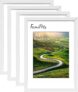 4Pack A4 Frame, Wooden A4 Picture Frames, Versatile White A4 Frame, Dual Orientation (Landscape/Portrait), Includes Stand & Wall Hooks – Wall Mount or Tabletop for Home, Office, Gallery