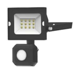 4lite Advantage Outdoor LED Floodlight With PIR Sensor Black 10W 850lm (872KK) (Free C&C)