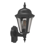4lite Outdoor IP65 Wall Lantern Black (506RR) (Free C&C)