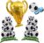 4pcs Football Balloons Kit, Football Balloon Arch and Birthday Party Decorations, Giant Football Balloons with Standing Football and Trophy, Football Party Bags and Balloons Decoration