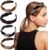 4pcs Hair Bands for Women – Earth Tones Mix with Plaid Pattern & Non-Slip Inner Teeth, Twisted Headbands for Women, Fashion Accessories Perfect for Everyday/Workout/Styling, Thin/Thick Hair