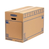 5 BANKERS BOX EXTRA LARGE Strong Moving Boxes, 100L SmoothMove Cardboard 70cm x 44cm x 33cm (Pack of 5)