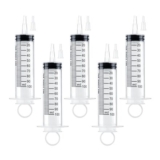 5 Pack 100ml Plastic Measuring Dispensers with Luer Lock Adapter