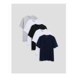 5 Pack Assorted Cotton Crew Neck T-Shirts