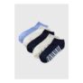 5 Pack Blue Stripe Trainer Liner Socks