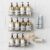 5 Pack Rustproof Stainless Steel Shower Caddy, Bathroom Storage Accessory Shelf Organiser Adhesive No Drilling Hanging, Soap Holder Set, Kitchen Wall Mounted Corner Decor, Silver