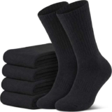 5-Pair Mens Black Brushed Thermal Crew Socks Ultra-Warm, Soft, Black (UK 611 / EU 3945) Sold by LOUISE23 / FBA