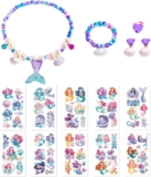 5 Pieces of Girls Jewelry and 10 Tattoo Stickers, Marine Themed Accessories, Cute Sweet Jewelry, ChildrenS Gifts.