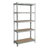 5 Shelf MDF & Steel Shelving Unit (H)1800mm (W)900mm (D)400mm – Free C&C only
