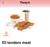 £5 Tenders Meal from Popeyes Via Three Rewards App