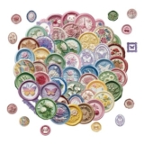 50 Transparent Wax Seal Stickers Vintage Floral for Scrapbooks
