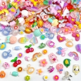 50PCS Cute Resin Charms Set, High Quality Slime Charms & Charms for Crafting with Various Cute Designs, Mini Flatback Beads for DIY Phone Case Decoration, Scrapbooking, Jewelry Making