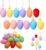 50Pcs Easter Eggs Decorations, Easters Tree Hanging Plastic Ornaments Hanging Plastic Eggs Ornament for DIY Crafts Party Home Decor Easter Gift (50Pcs Colorful)