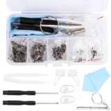 530PCS Spectacles Glasses Repair Tool Kit with Mini Screwdriver, Screws Nut, Silicone Nose Pads, Glasses Cloth, Tweezer – Sold by ukzy FBA