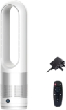 56/63cm Tower Fan, 4000-5600rpm Bladeless Fan, Fans & Cooling, Tower Fan with Remote, Silent Towers Fans, Tower Fans Cooling Quiet Bedroom, 8h Timer, 80 Oscillation (A-silver)