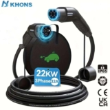 5M Khons 22kW Type 2 to Type 2 EV Charging Cable with code at KHONS Electric Vehicle Charger Store
