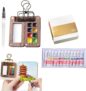 5Pcs Pocket Artist Watercolour Travel Set, 8 Grids Watercolour Paint Portable Mini Paint Set Foldable Wooden Palette for Painters Artists Student Travel (D)