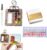 5Pcs Pocket Artist Watercolour Travel Set, 8 Grids Watercolour Paint Portable Mini Paint Set Foldable Wooden Palette for Painters Artists Student Travel (D)