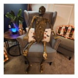 5ft Full Body Halloween Mummified Skeleton Decoration With Posable Joints