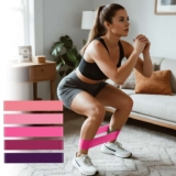 5pcs Resistance Bands Set Pink Workout/Yoga/Pilates Loops