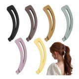 6 Large Banana Hair Clips for Women with Strong Hold