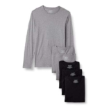 6 Pack Amazon Essentials Mens Slim-Fit Cotton Crew Neck Vests, Size Medium – 3 Colour Choices (Prime Exclusive)