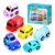 6-Pack Light-up Bath Toy Cars for Ages 1-4