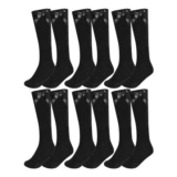 6 Pairs Girls Knee High School Socks