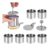 6-Piece Stainless Steel Mousse/Cake Ring Set with Spatula