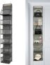 6-Tier Transparent Door Hanging Organizer with Foldable Design for Closet, Nursery, and Bathroom Storage (Gray)