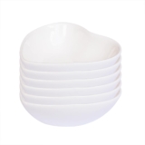 6 x Heart Shaped Porcelain Soy Sauce Dish Ceramic Dip Dipping Bowls White for Dinner Baking BBQ and Cooking